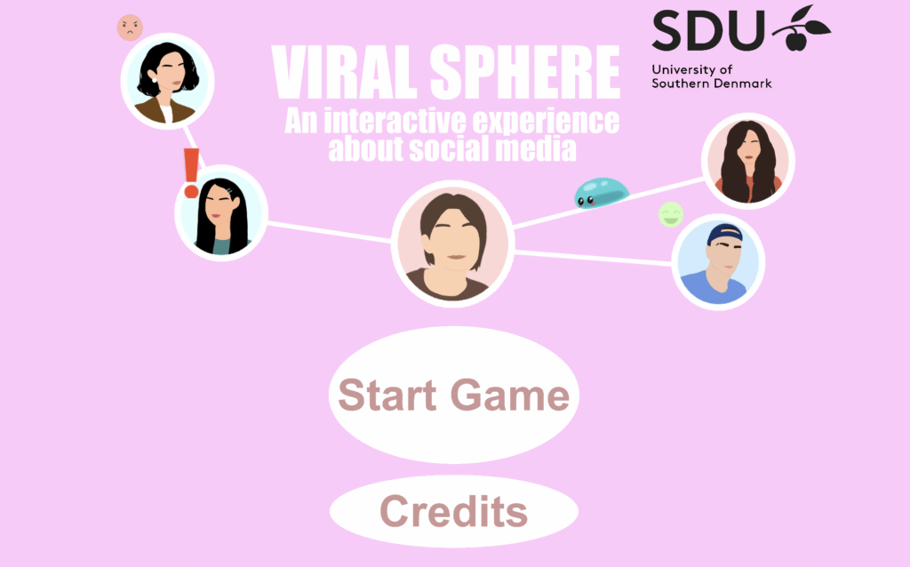 Start-menu of game 'Viral Sphere'